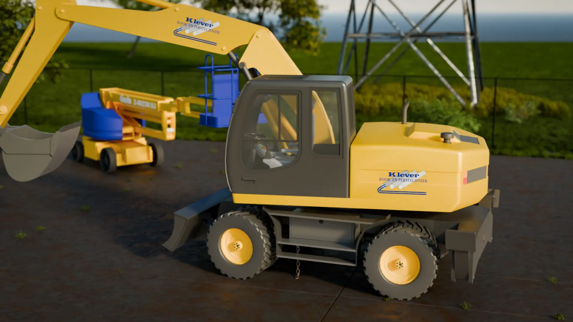 Werken nabij hoogspanningsmasten